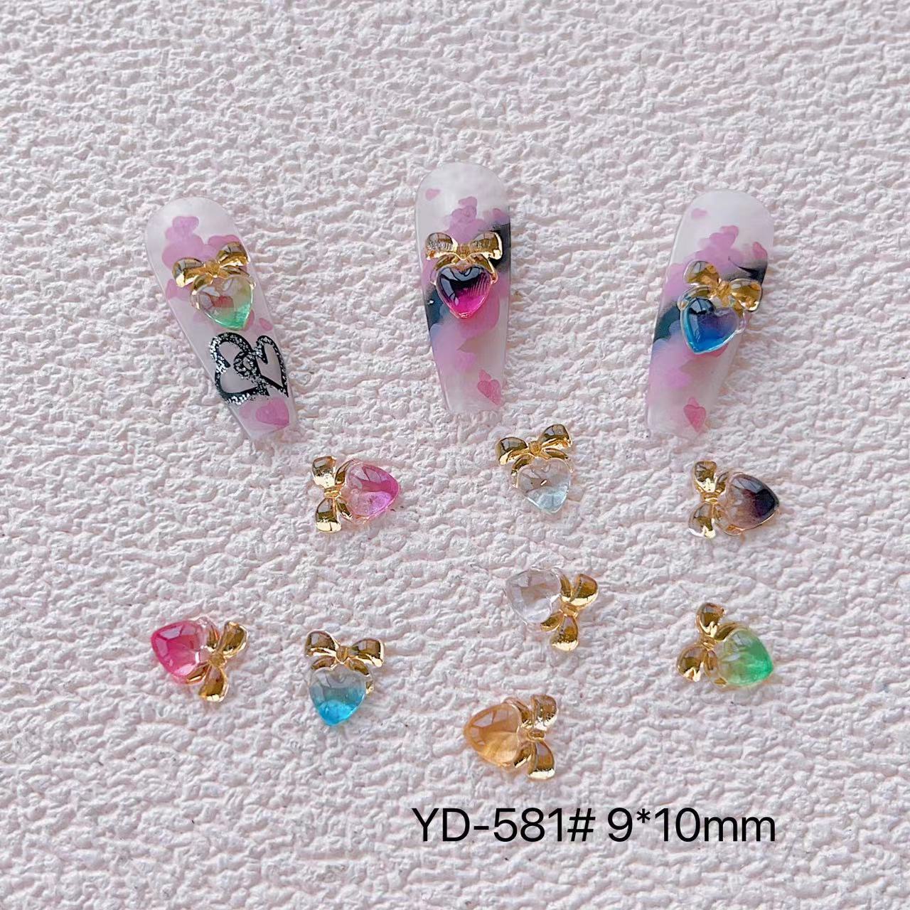 ハートの2色グラデーション 9*10mm YD-581爱心双色渐变