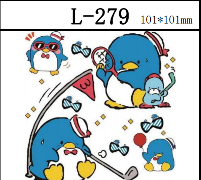 更新 ペンギン リーズのステッカー 4寸 101*101mm 企鹅