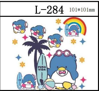 更新 ペンギン リーズのステッカー 4寸 101*101mm 企鹅