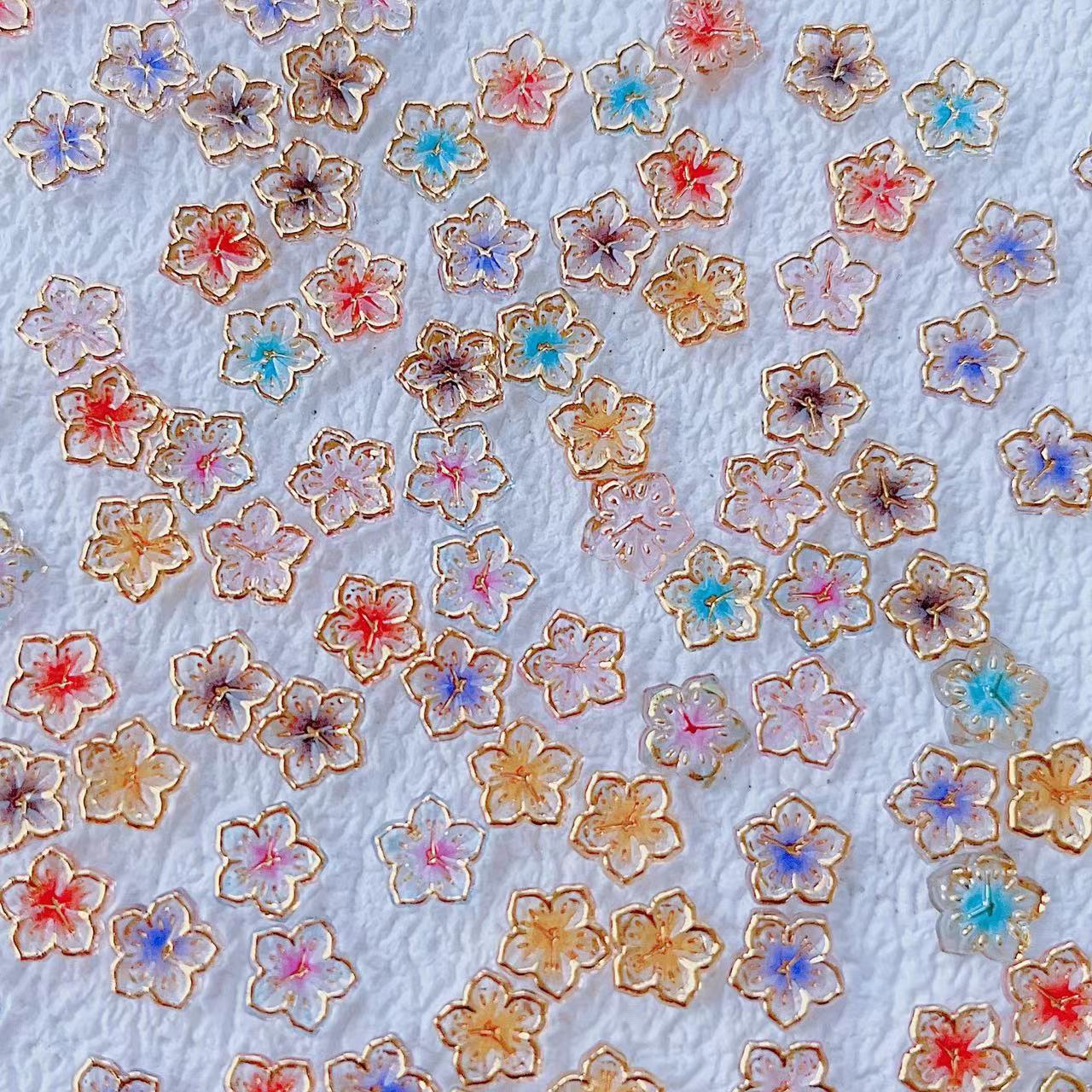 氷透時計花を動かして 8*8mm YD-359 时来运转冰透时钟花
