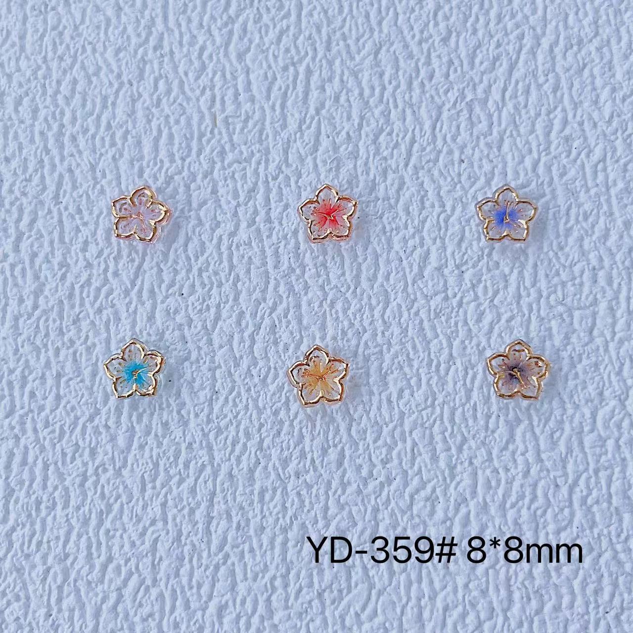 氷透時計花を動かして 8*8mm YD-359 时来运转冰透时钟花